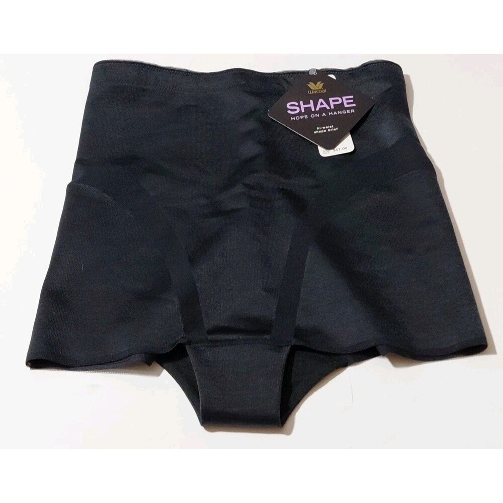 Wacoal Size LG SHAPE Hope On A Hanger Hi-Waist Shape Brief Black